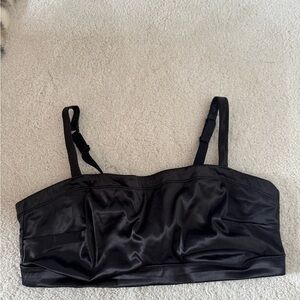 Aerie Midnight Black Satin Bandeau